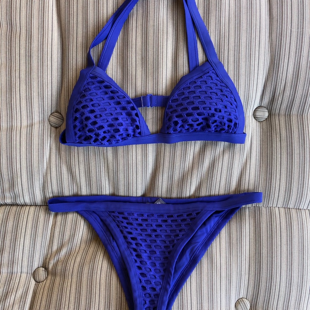aerie royal blue baiting suit